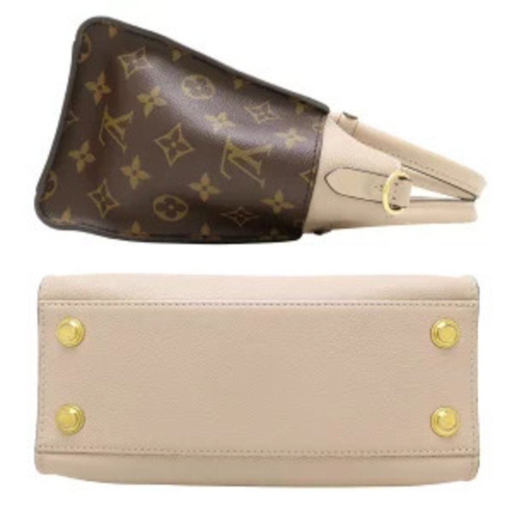 Louis Vuitton My Greige Monogram Side Handbag Gray On Brown